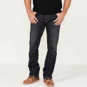 Moonshine Spirit Men's Distill Dark Wash Slim Straight Jeans 29 x 32 Mid Rise